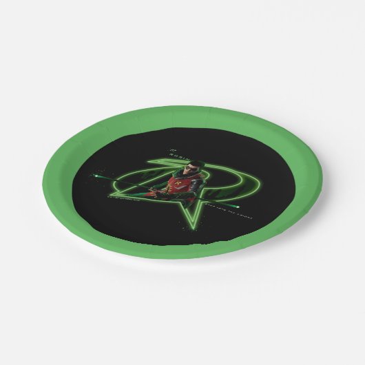 Gotham Ridders Robin in Logo Papieren Bordje (Gekanteld)