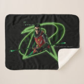 Gotham Ridders Robin in Logo Sherpa Deken (Voorkant (horizontaal))