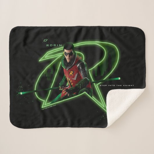 Gotham Ridders Robin in Logo Sherpa Deken (Voorkant (horizontaal))