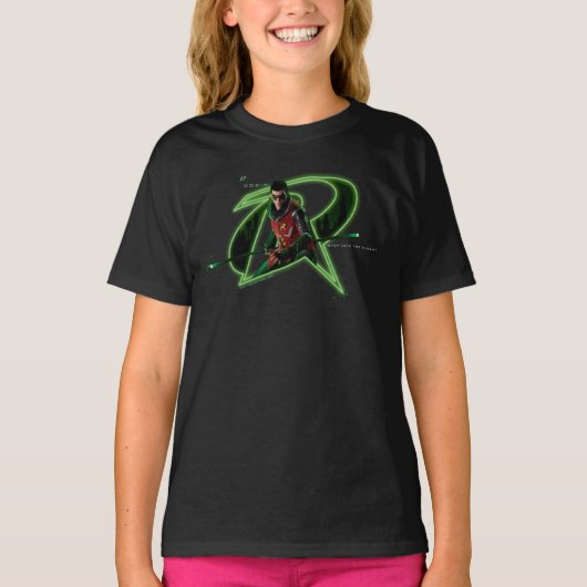 Gotham Ridders Robin in Logo T-shirt (Voorkant)