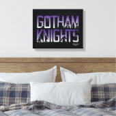 Gotham Ridders Silhouetten in Titel Canvas Afdruk (Insitu (Slaapkamer))