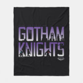 Gotham Ridders Silhouetten in Titel Fleece Deken (Voorkant)