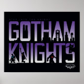 Gotham Ridders Silhouetten in Titel Poster (Voorkant)