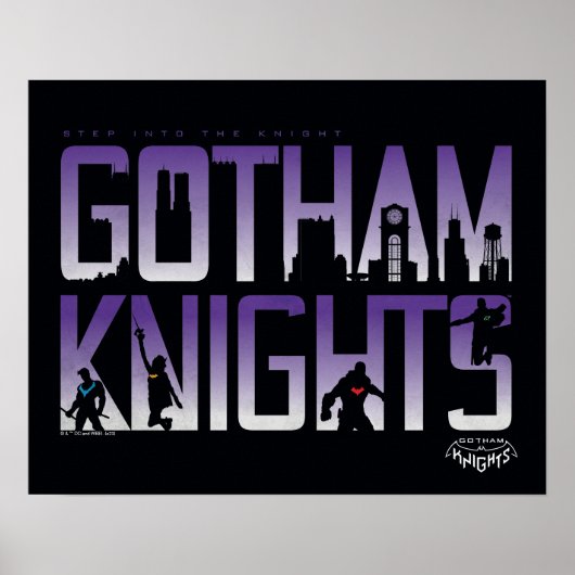 Gotham Ridders Silhouetten in Titel Poster (Voorkant)