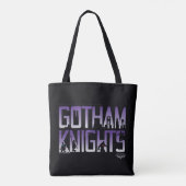 Gotham Ridders Silhouetten in Titel Tote Bag (Achterkant)
