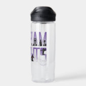 Gotham Ridders Silhouetten in Titel Waterfles (Achterkant)