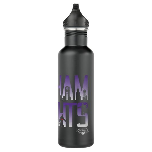 Gotham Ridders Silhouetten in Titel Waterfles (Rechts)