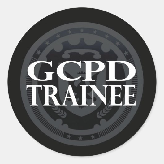 Gotham Stadspolitie Departement Trainee Stickers (Voorkant)