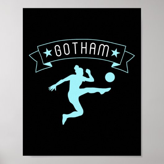 Gotham Voetbalfan Support Stadion Laat Je Trots Zi Poster (Voorkant)