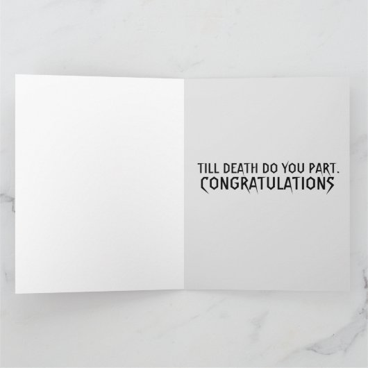 GOTHC SKELETONS BRUILOFT GEFELICITEERD GROET KAART (Binnen)