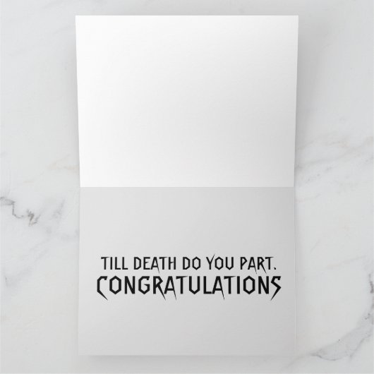 GOTHC SKELETONS WEDDING CONGRATULALALALATIONS KAAR KAART (Binnen)
