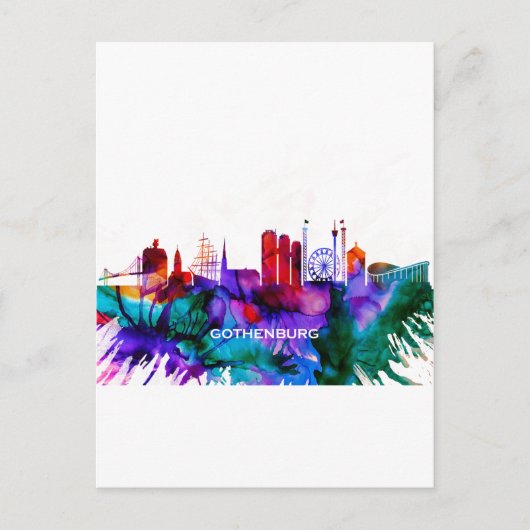 Gothenburg Skyline Feestdagenkaart (Voorkant)