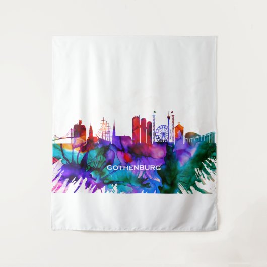 Gothenburg Skyline Wandkleed (Voorkant)