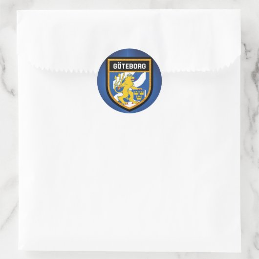 Gothenburg Vlag Ronde Sticker (Tas)