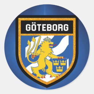 Gothenburg Vlag Ronde Sticker