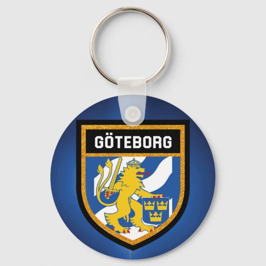 Gothenburg Vlag Sleutelhanger (Voorkant)