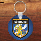 Gothenburg Vlag Sleutelhanger (Voorkant)