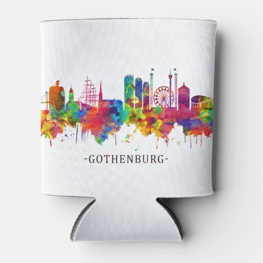 Gothenburg Zweden Skyline Blikjeskoeler (Voorkant)