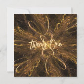 Gothic 21st Birthday Party Balloons Lights Invitat Kaart (Achterkant)