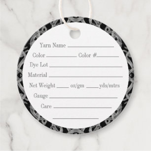 GOTHIC 2" Ronde Garenetiketjes Bedankjes Labels