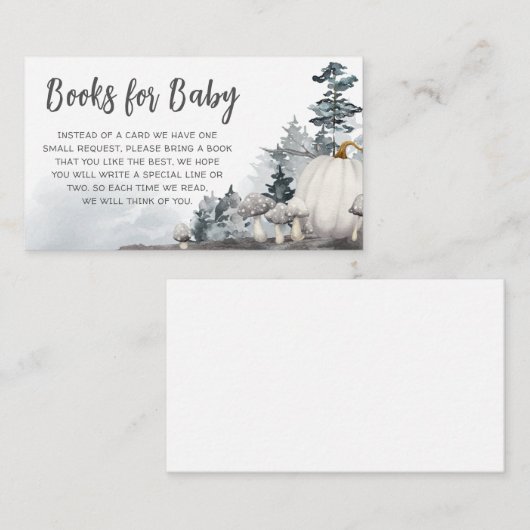 Gothic A Little Boo Baby shower Boeken voor Baby Informatiekaartje (Voorkant / Achterkant)