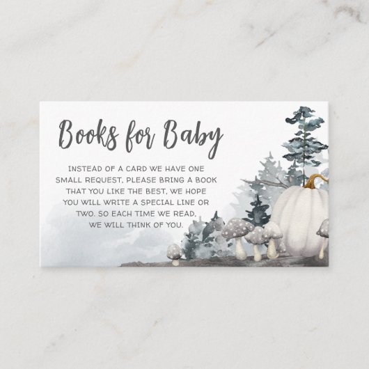 Gothic A Little Boo Baby shower Boeken voor Baby Informatiekaartje (Voorkant)
