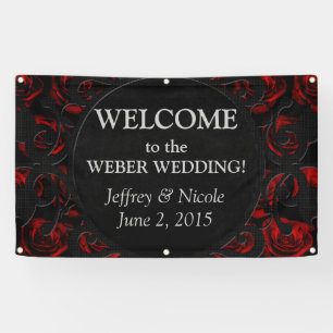 Gothic - Aangepaste aangepaste bruiloft-banner Spandoek