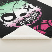 Gothic Abrosexual Pride Flag Gekleurd Beer Sherpa Deken (3/4)