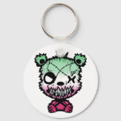 Gothic Abrosexual Pride Flag Gekleurd Beer Sleutelhanger (Voorkant)