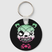 Gothic Abrosexual Pride Flag Gekleurd Beer Sleutelhanger (Voorkant)