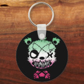 Gothic Abrosexual Pride Flag Gekleurd Beer Sleutelhanger (Achterkant)