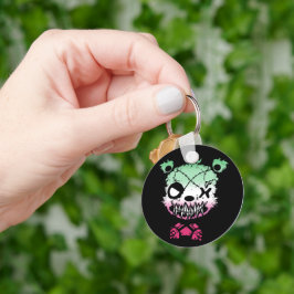 Gothic Abrosexual Pride Flag Gekleurd Beer Sleutelhanger