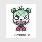 Gothic Abrosexual Pride Flag Gekleurd Beer Sticker (Vel)