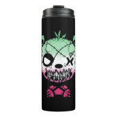 Gothic Abrosexual Pride Flag Gekleurd Beer Thermosbeker (Voorkant)