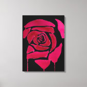 Gothic Abstract Roos waterverf florale kunst Canvas Afdruk (Voorkant)