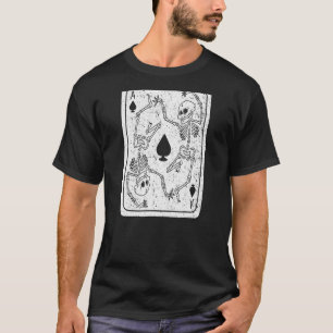 Gothic Ace of Spades Skeleton Grunge Punk Satanic T-shirt