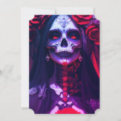 Gothic Adult Halloween Party Rode Paarse Lady sche Kaart (Achterkant)
