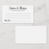 Gothic advies & wensen bruiloft Kaart (Voorkant / Achterkant)
