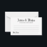 Gothic advies & wensen bruiloft Kaart<br><div class="desc">Personaliseer en personaliseer deze gothic geïnspireerde trouwadvies en wenskaart. Bewerkingsopties zijn beschikbaar.</div>