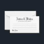 Gothic advies & wensen bruiloft Kaart<br><div class="desc">Personaliseer en personaliseer deze gothic geïnspireerde trouwadvies en wenskaart. Bewerkingsopties zijn beschikbaar.</div>