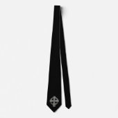 Gothic Aesthetic Celtic Cross Black Stropdas (Voorkant)