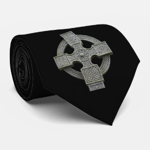 Gothic Aesthetic Celtic Cross Black Stropdas