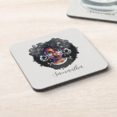 Gothic Afro Woman Bier Onderzetter (Linkerzijde)