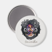 Gothic Afro Woman Magneet (Voorkant / Achterkant)