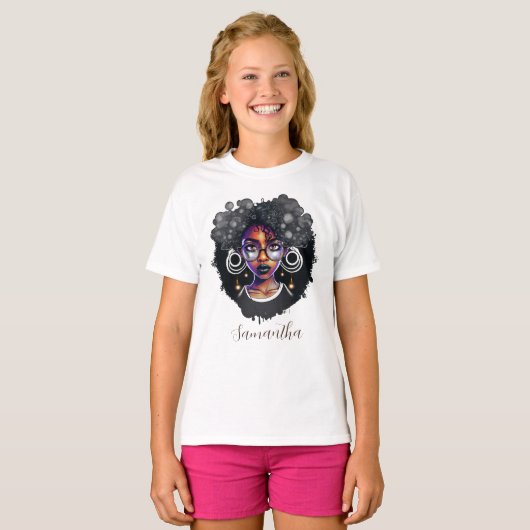 Gothic Afro Woman T-shirt (Voorkant volledig)