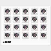 Gothic Afro Woman Vierkante Sticker (Vel)
