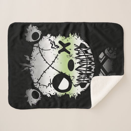 Gothic Agender Pride Vlaggekleurd Beer Sherpa Deken (Voorkant (horizontaal))