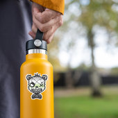 Gothic Agender Pride Vlaggekleurd Beer Sticker