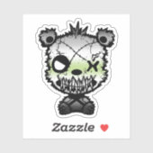 Gothic Agender Pride Vlaggekleurd Beer Sticker (Vel)