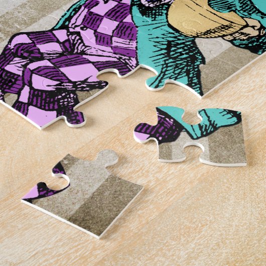 Gothic Alice III - Mad Hatter en konijn Legpuzzel (Zijkant)